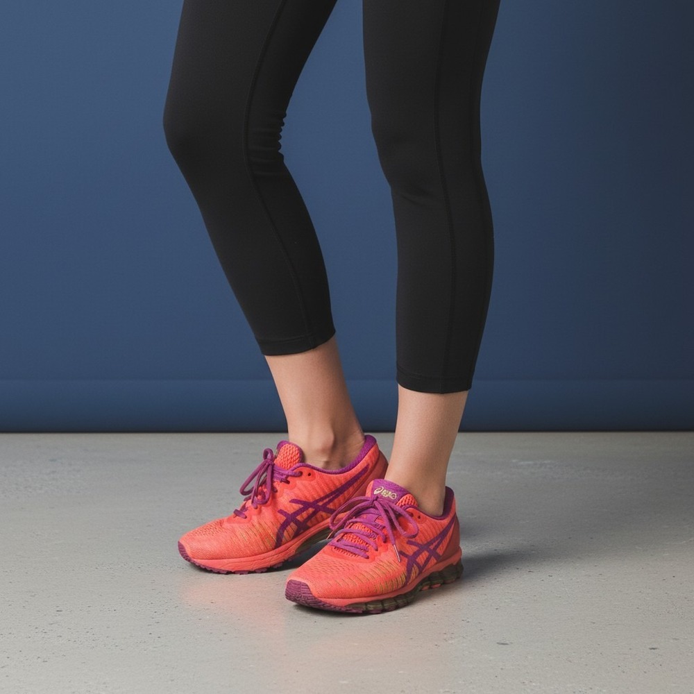 Asics Gel Quantum 180 4 Womens‎ Size 8.5 Running Shoes Coral/Pink Sneakers T5J6N